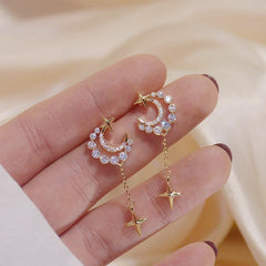 Golden Star & Moon Earrings