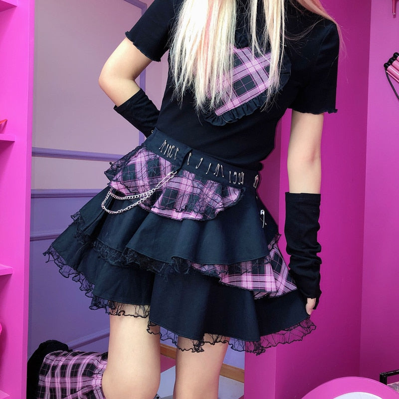 Gothic Lolita Set - Skirt & T-shirt
