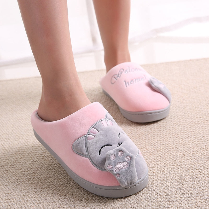 Plush Cat Slippers