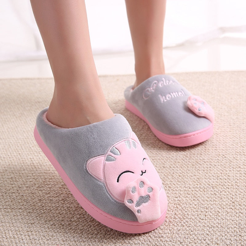 Plush Cat Slippers