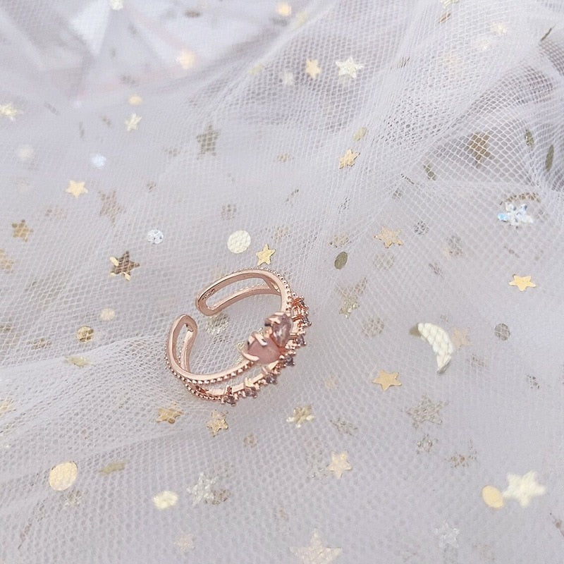 Heart & Flower Adjustable Rings
