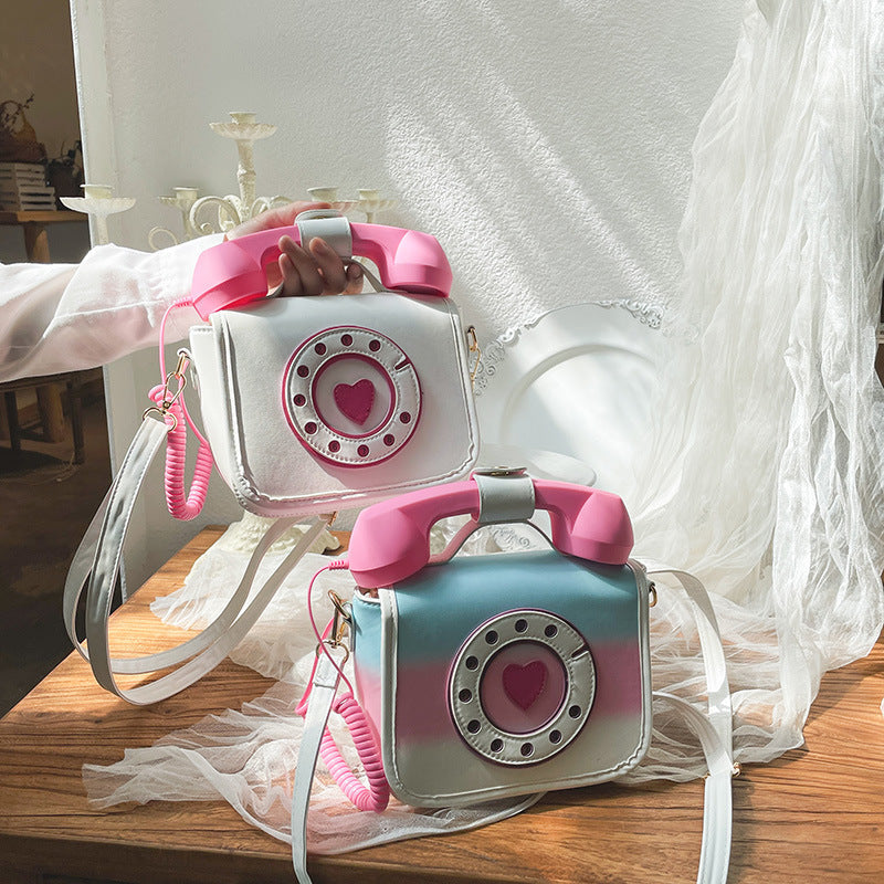 Vintage Telephone Shaped Shoulder Bag