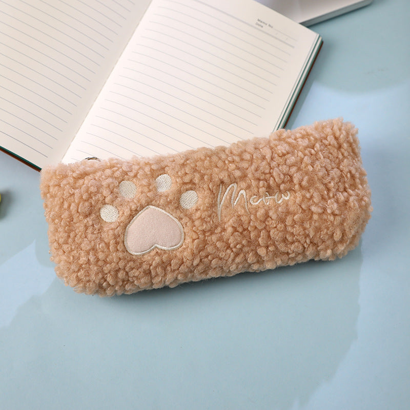 Fluffy Cat Paw Pencil Case