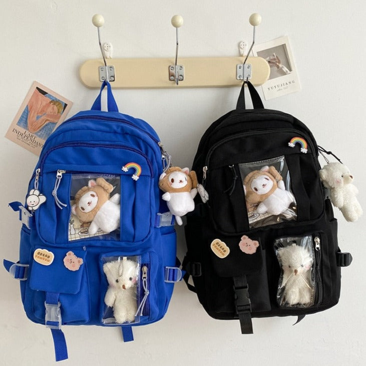 Cute Aesthetic Multi-Pocket Backpack