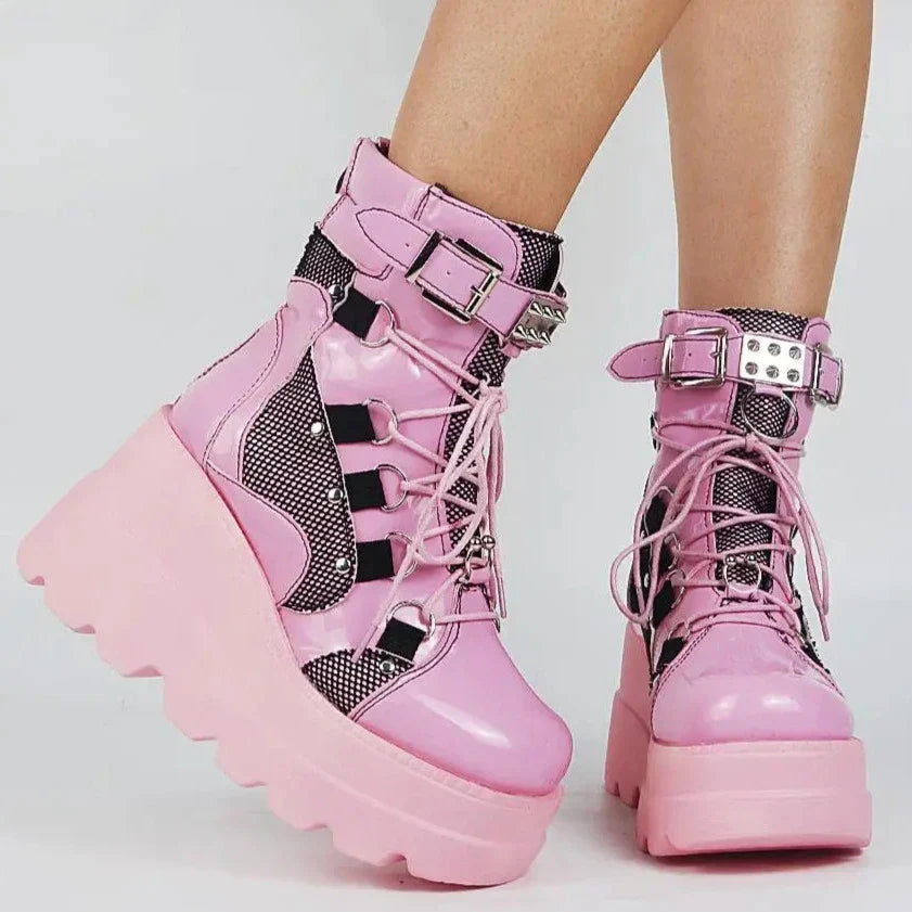 Punk High Platform Ankle Boots