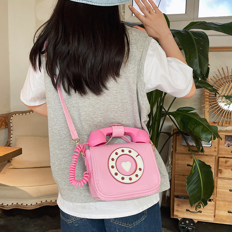 Vintage Telephone Shaped Shoulder Bag
