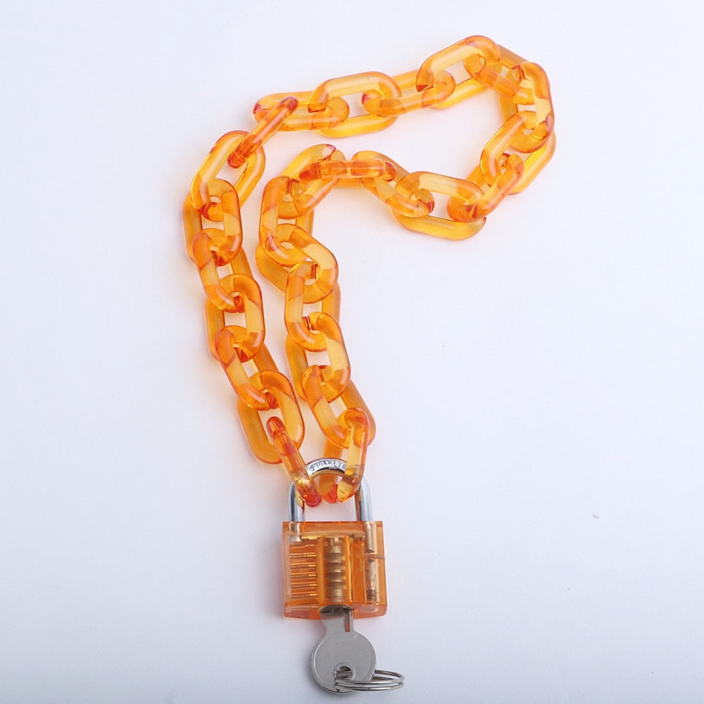 Harajuku Chain Lock Necklace