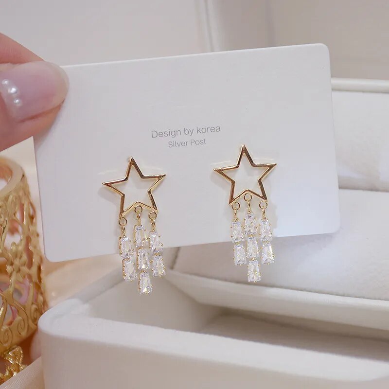 Crystal Star Earrings