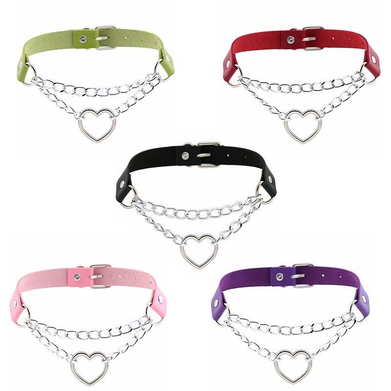 Metal Heart Choker