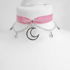 Moon And Stars Chain Choker