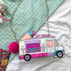 Ice Cream Car Shoulder Bag