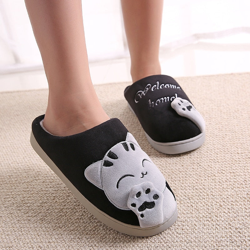 Plush Cat Slippers