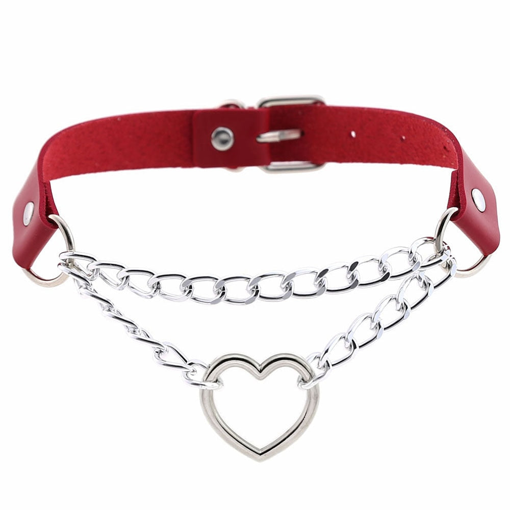 Metal Heart Choker