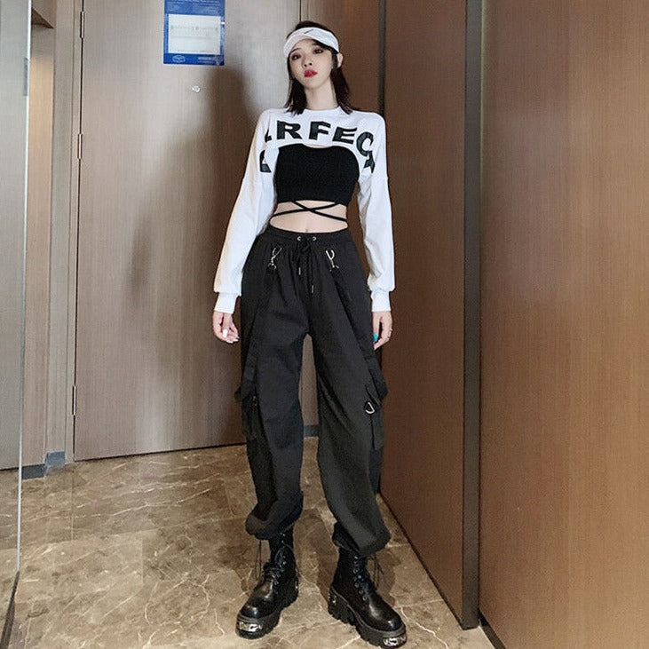 Korean Style Crop Top Set