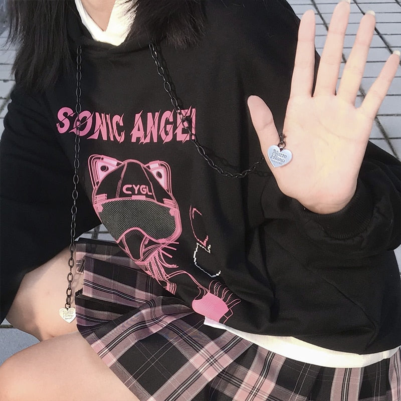 Pastel Goth Anime Hoodie