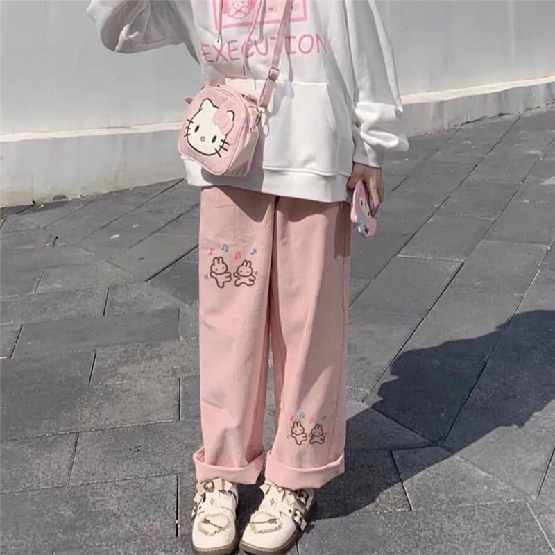 Cartoon Corduroy Pants