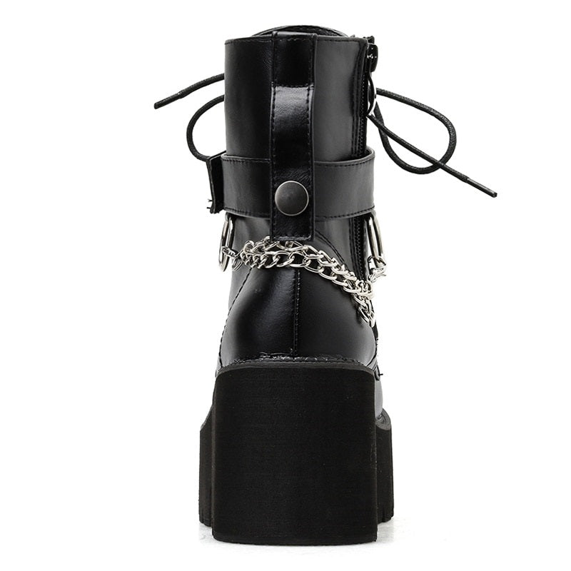 Aesthetic Gothic Punk Style Platform Shoes