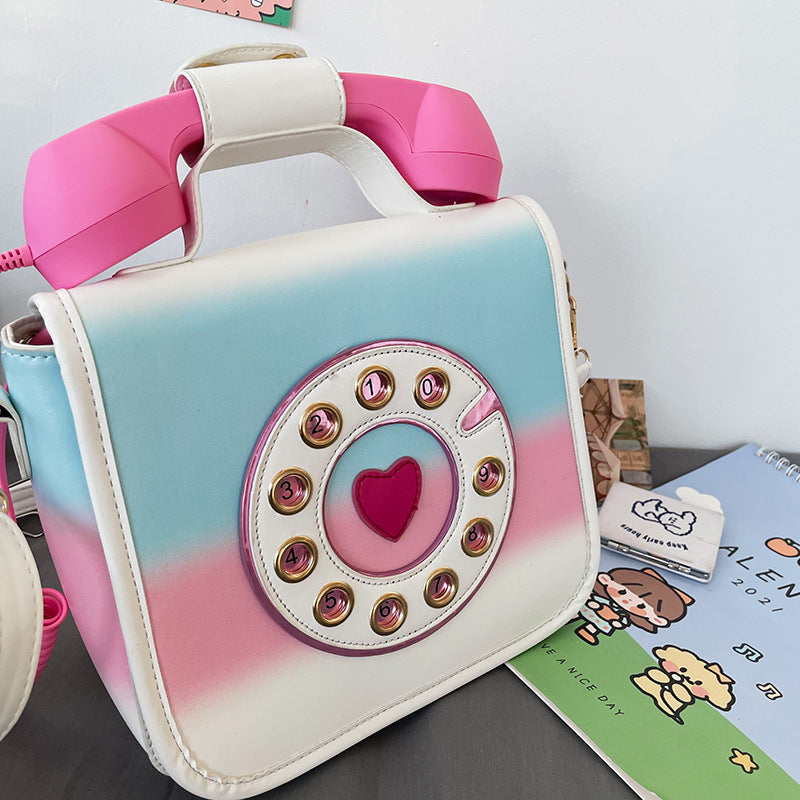 Vintage Telephone Shaped Shoulder Bag