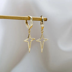 Gothic Style Cross Earrings