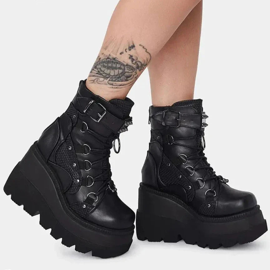 Punk High Platform Ankle Boots