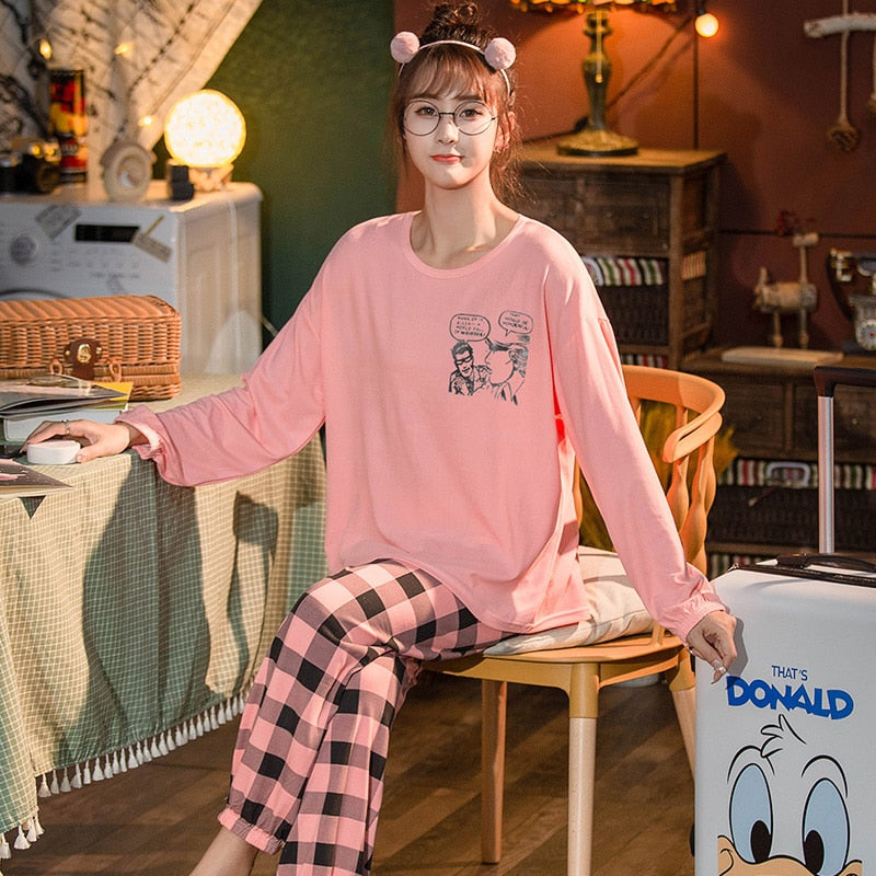Harajuku Long Sleeve Pajama Set