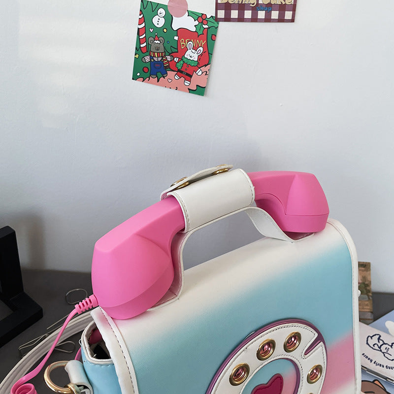 Vintage Telephone Shaped Shoulder Bag