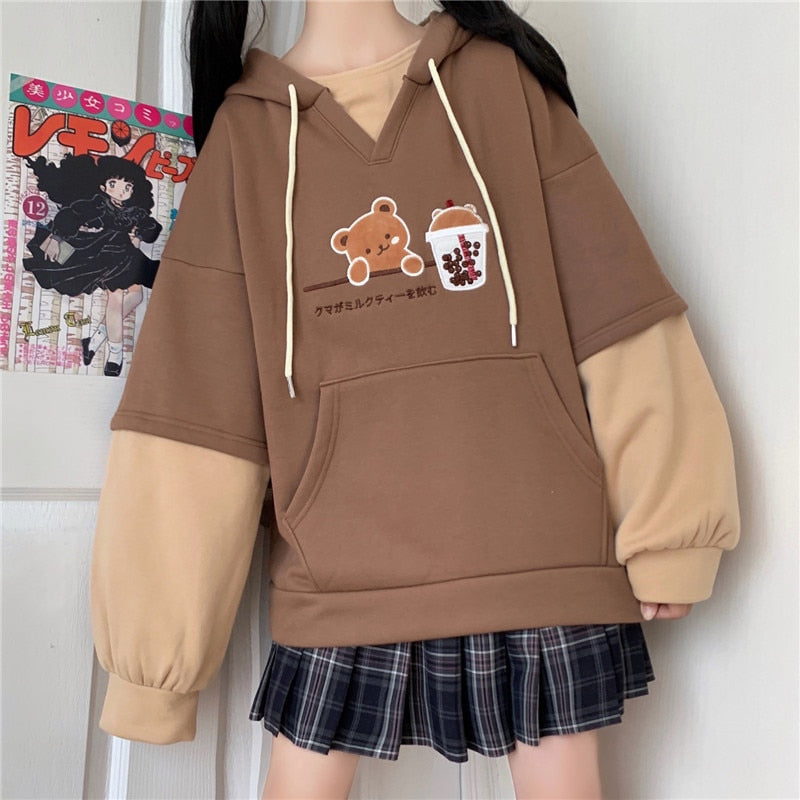 Harajuku Cute Bear Hoodie