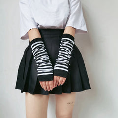 Harajuku Striped Arm Warmers