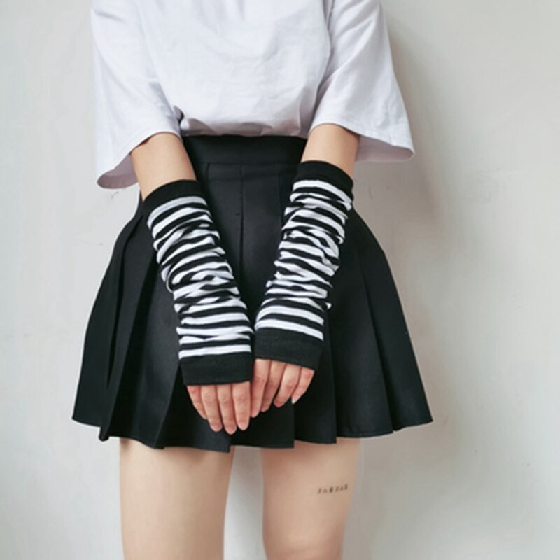Harajuku Striped Arm Warmers