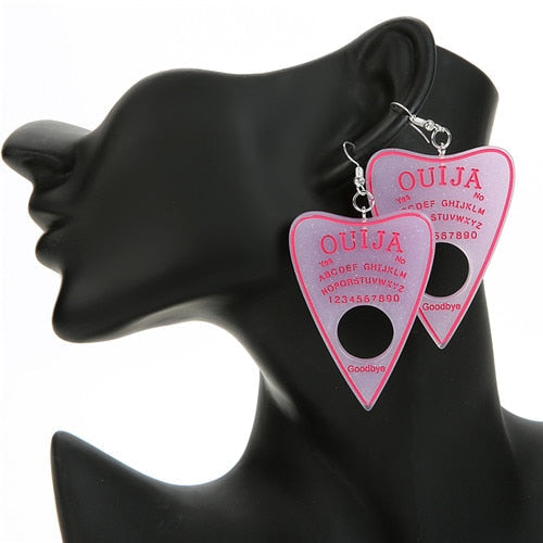 Multicolor Resin Ouija Earrings