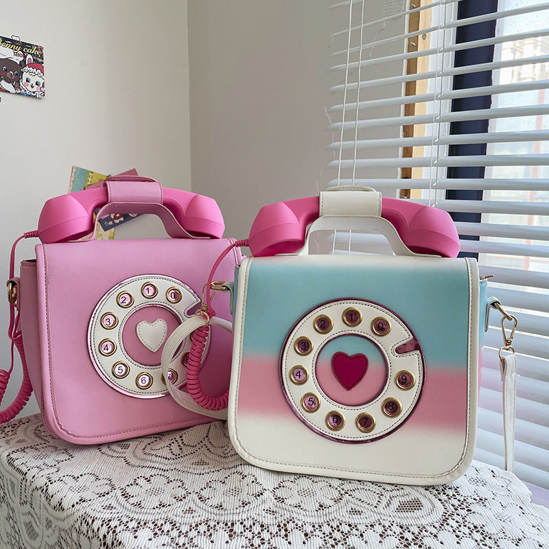 Vintage Telephone Shaped Shoulder Bag