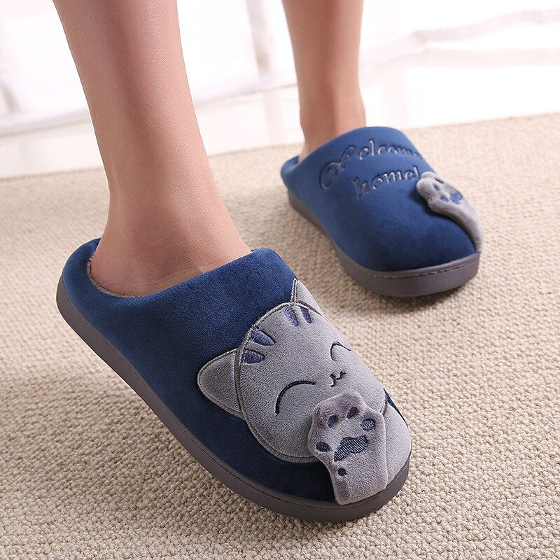 Plush Cat Slippers