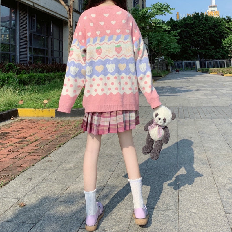 Japanese Kawaii Strawberry Sweater