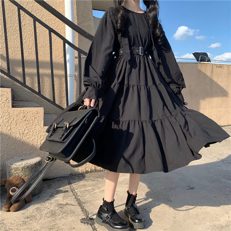 Japanese Harajuku Black Dress