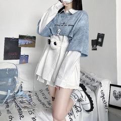 Y2K Harajuku Outfit Set - Top & Shirt