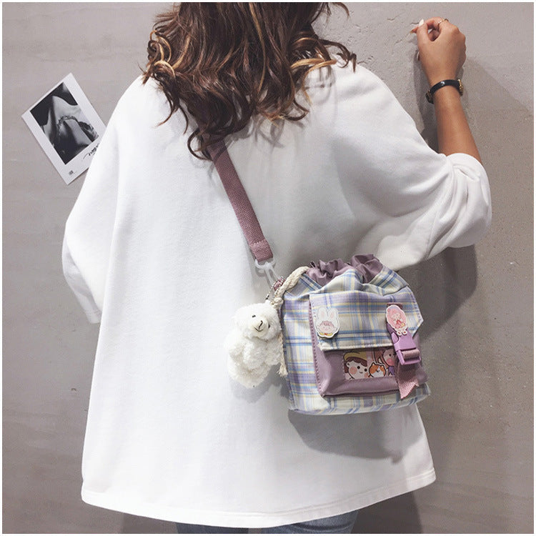 Summer Plaid Crossbody Shoulder Bag