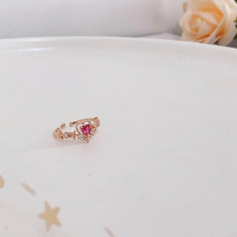 Heart & Flower Adjustable Rings