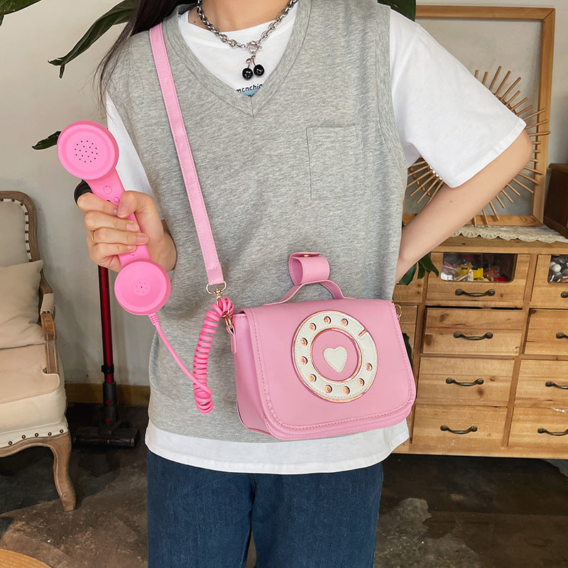 Vintage Telephone Shaped Shoulder Bag