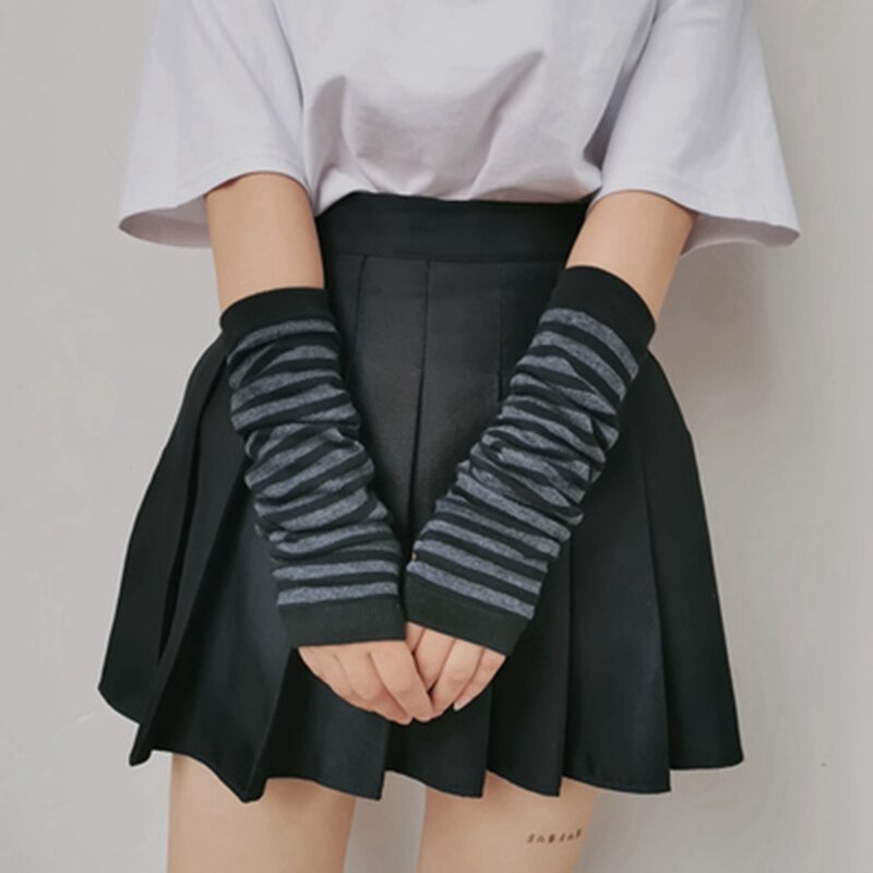 Harajuku Striped Arm Warmers