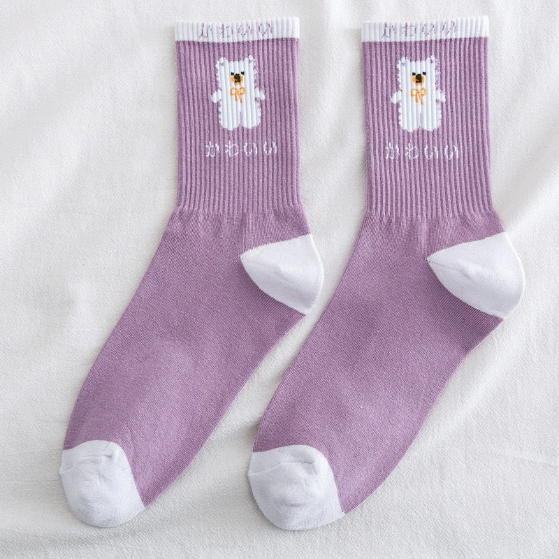 Japanese Cartoon Bear Socks
