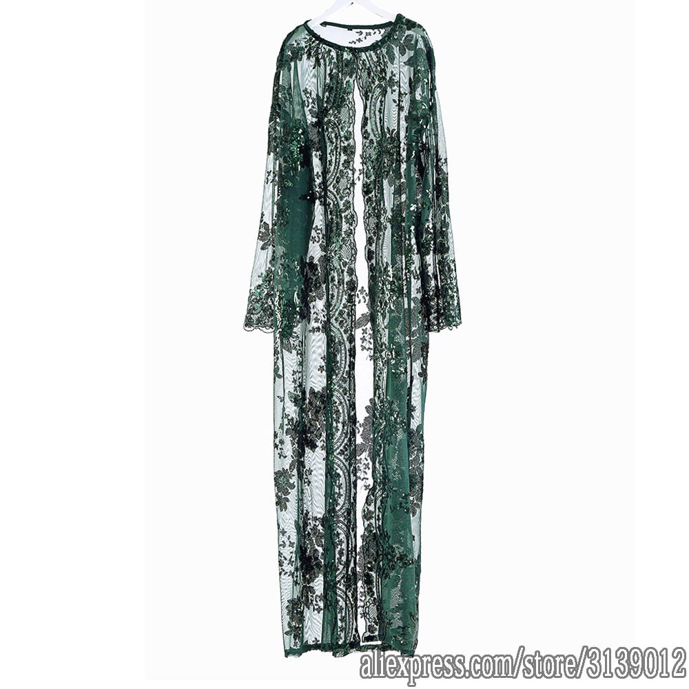 Eid Ramadan Sequin Abaya Dubai Turkey Kimono Cardigan Femme Musulmane Muslim Hijab Dress Islam Abayas For Women Robe Kaftan