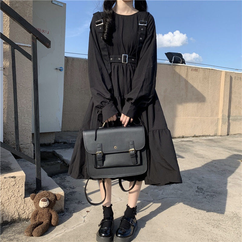 Japanese Harajuku Black Dress