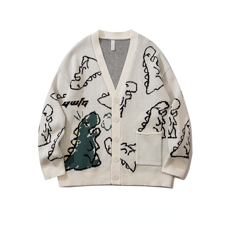 Cartoon Dinosaur Cardigan & Sweater