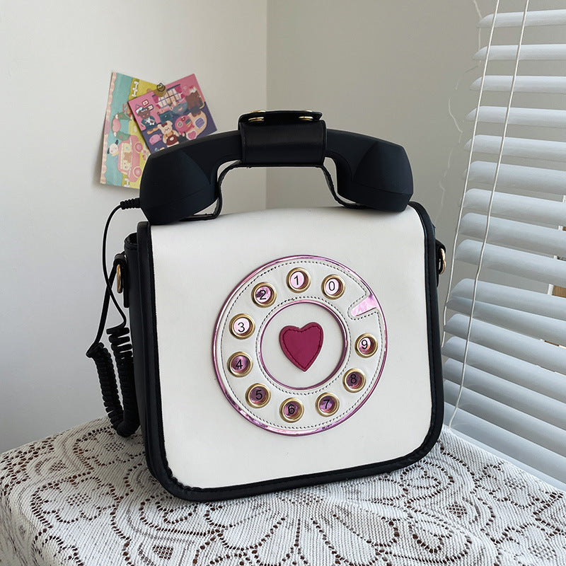 Vintage Telephone Shaped Shoulder Bag