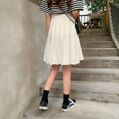Summer Knee-length Korean Skirts