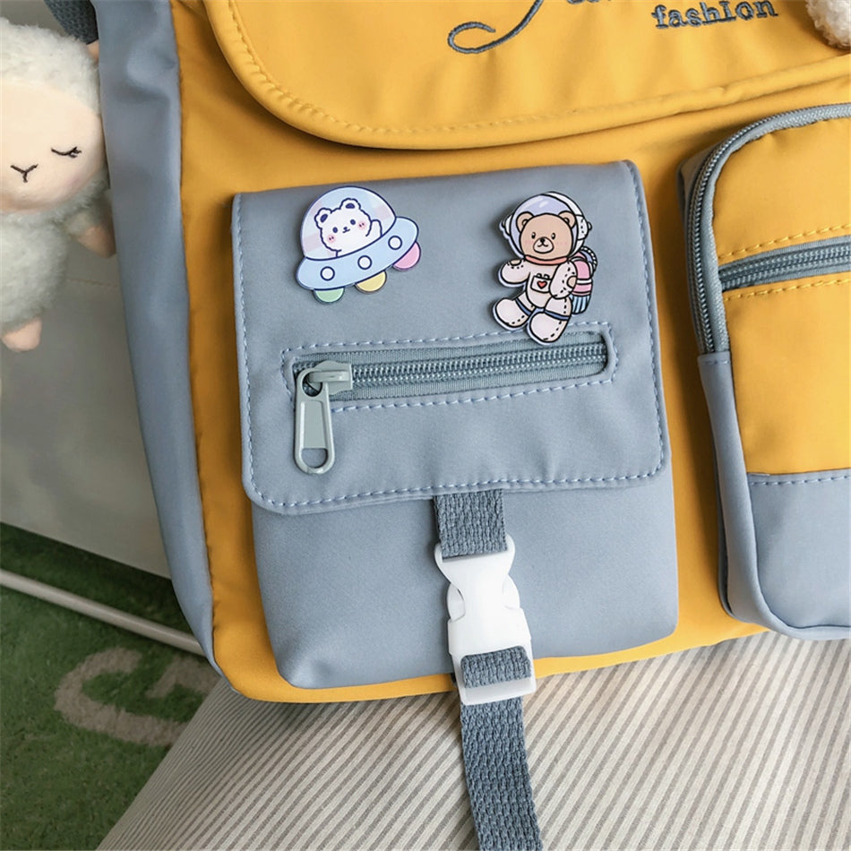 Nylon Patchwork Tote Bag