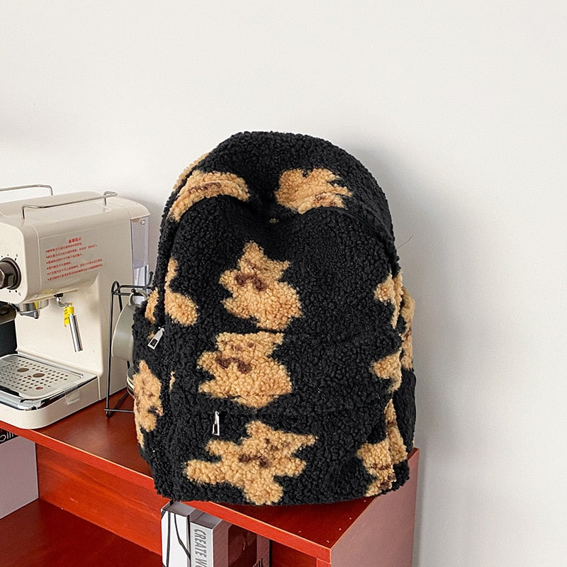Cute Fluffy School Backpack