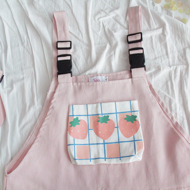 Cute Strawberry Overalls