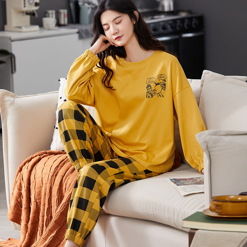 Harajuku Long Sleeve Pajama Set