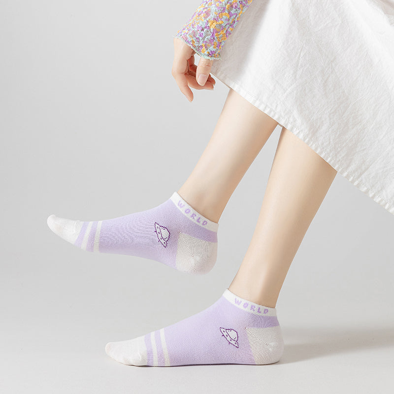 Ulzzang Girl Stars Planets Socks